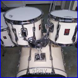 Vintage Premier Drum Kit White/Cream 1990s Made In England