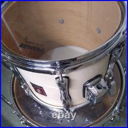 Vintage Premier Drum Kit White/Cream 1990s Made In England