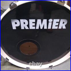 Vintage Premier Drum Kit White/Cream 1990s Made In England
