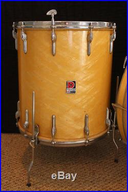 Vintage Premier Drum Outfit 24 12 16 White Marine Drums Set Kit with Hardware