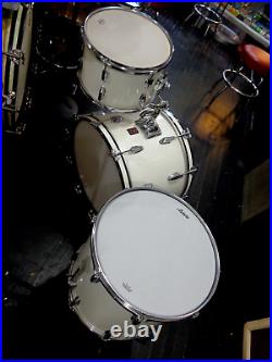 Vintage Premier drum set 22, 13,16 white finish