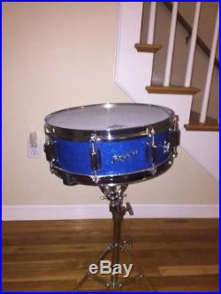 Vintage Rogers Drum Set Blue Glass Glitter Fullerton Tags