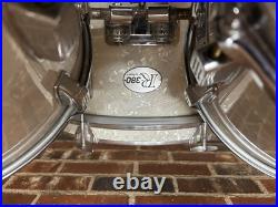 Vintage Rogers R-380 drums set white pearl 22 kick, 16,13,12 toms