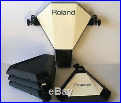 Vintage Set of 5 ROLAND Electronic Drums with Stands PD 21 & PD 11 Case Kept