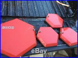Vintage Simmons SDS8 Red Drum Set Pads- Bass Drum and 3 toms