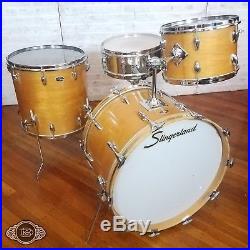 Vintage Slingerland 3 ply thermogloss natural maple drum set 13-16-22 5x14 snare