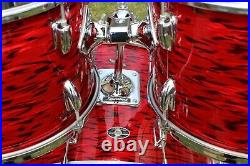 Vintage Slingerland Red Tiger Pearl Drum Set 13/13/16/22 1970-72 Niles, IL