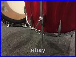 Vintage Sonor Teardrop Red Satin Flame Drum Set 1960's