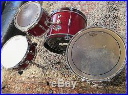 Vintage Star Drum Set 20-16-12-14 Pre-Tama Red Sparkle Excellent Condition