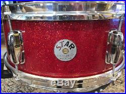 Vintage Star Drum Set 20-16-12-14 Pre-Tama Red Sparkle Excellent Condition
