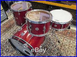 Vintage Star Drum Set 20-16-12-14 Pre-Tama Red Sparkle Excellent Condition