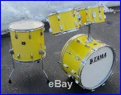 Vintage TAMA Imperialstar Drum Set Made In Japan Yellow 1980's