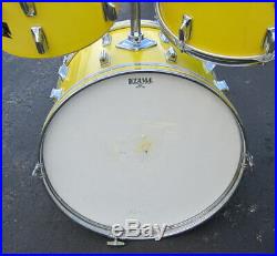 Vintage TAMA Imperialstar Drum Set Made In Japan Yellow 1980's