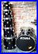 Vintage-TAMA-Swingstar-7-piece-Drum-Set-with-Hardware-and-Throne-Remo-Black-EUC-01-kcq