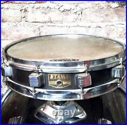 Vintage TAMA Swingstar 7-piece Drum Set with Hardware and Throne Remo Black EUC