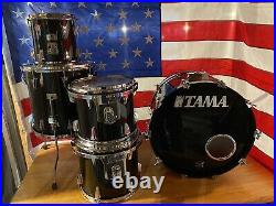 Vintage Tama Granstar Custom Piano Black Birch Drum Set MIJ