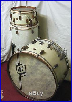 Vintage WWII Slingerland Radio King Rolling Bomber drum set in original WMP 3 PC