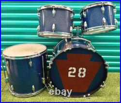 Vintage Whitehall Drum Set 20/12/13/16 Made In Japan -Blue Sparkle