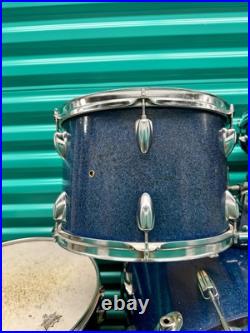 Vintage Whitehall Drum Set 20/12/13/16 Made In Japan -Blue Sparkle