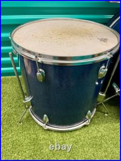 Vintage Whitehall Drum Set 20/12/13/16 Made In Japan -Blue Sparkle