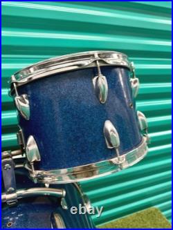 Vintage Whitehall Drum Set 20/12/13/16 Made In Japan -Blue Sparkle