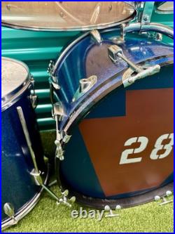 Vintage Whitehall Drum Set 20/12/13/16 Made In Japan -Blue Sparkle
