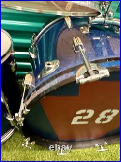 Vintage Whitehall Drum Set 20/12/13/16 Made In Japan -Blue Sparkle