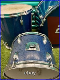 Vintage Whitehall Drum Set 20/12/13/16 Made In Japan -Blue Sparkle