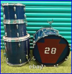 Vintage Whitehall Drum Set 20/12/13/16 Made In Japan -Blue Sparkle