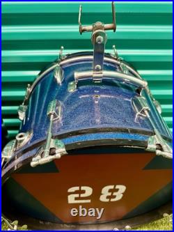 Vintage Whitehall Drum Set 20/12/13/16 Made In Japan -Blue Sparkle