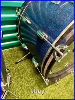Vintage Whitehall Drum Set 20/12/13/16 Made In Japan -Blue Sparkle
