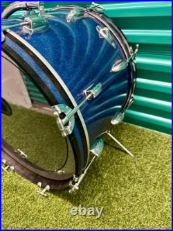 Vintage Whitehall Drum Set 20/12/13/16 Made In Japan -Blue Sparkle