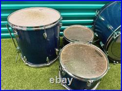 Vintage Whitehall Drum Set 20/12/13/16 Made In Japan -Blue Sparkle