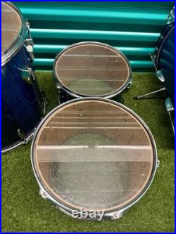 Vintage Whitehall Drum Set 20/12/13/16 Made In Japan -Blue Sparkle