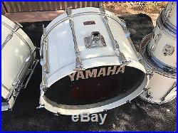 Vintage Yamaha Recording Custom Birch 5pc Double Bass Drum Set kit
