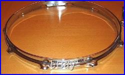 Vintage (early) Yamaha aluminum die-cast snare drum two-rim set 14, 10 hole