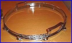 Vintage (early) Yamaha aluminum die-cast snare drum two-rim set 14, 10 hole