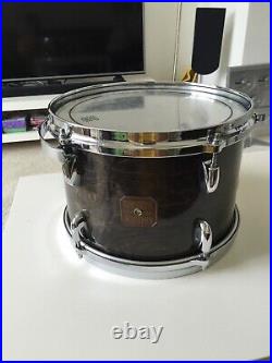 Vintage late 1970s Gretsch 4 piece drum set, Ebony black, Jasper maple shells