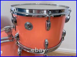 WALBERG & AUGE 60s Vtg 3-Pc DRUM SET Cameo Coral 6-Ply Gretsch Lugs 12-14-22 W&A WALBERG & AUGE 60s Vtg 3-Pc DRUM SET Cameo Coral 6-Ply Gretsch Lugs 12-14-22 W&A