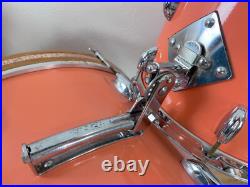 WALBERG & AUGE 60s Vtg 3-Pc DRUM SET Cameo Coral 6-Ply Gretsch Lugs 12-14-22 W&A WALBERG & AUGE 60s Vtg 3-Pc DRUM SET Cameo Coral 6-Ply Gretsch Lugs 12-14-22 W&A