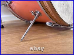 WALBERG & AUGE 60s Vtg 3-Pc DRUM SET Cameo Coral 6-Ply Gretsch Lugs 12-14-22 W&A WALBERG & AUGE 60s Vtg 3-Pc DRUM SET Cameo Coral 6-Ply Gretsch Lugs 12-14-22 W&A