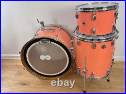 WALBERG & AUGE 60s Vtg 3-Pc DRUM SET Cameo Coral 6-Ply Gretsch Lugs 12-14-22 W&A WALBERG & AUGE 60s Vtg 3-Pc DRUM SET Cameo Coral 6-Ply Gretsch Lugs 12-14-22 W&A