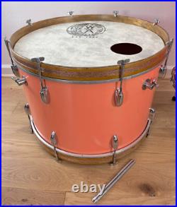 WALBERG & AUGE 60s Vtg 3-Pc DRUM SET Cameo Coral 6-Ply Gretsch Lugs 12-14-22 W&A WALBERG & AUGE 60s Vtg 3-Pc DRUM SET Cameo Coral 6-Ply Gretsch Lugs 12-14-22 W&A