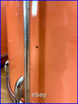 WALBERG & AUGE 60s Vtg 3-Pc DRUM SET Cameo Coral 6-Ply Gretsch Lugs 12-14-22 W&A WALBERG & AUGE 60s Vtg 3-Pc DRUM SET Cameo Coral 6-Ply Gretsch Lugs 12-14-22 W&A
