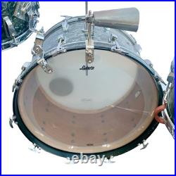WFL Drum Set 1957 Barrett Deems Porto-Pak Model Black Diamond, 22, 12, 13 WFL Drum Set 1957 Barrett Deems Porto-Pak Model Black Diamond, 22, 12, 13