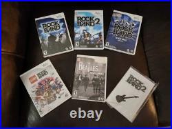 Wii Rock Band 2 Drum Set With 5 Games. Wireless BUNDLE with Guitar, Mic Wii Rock Band 2 Drum Set With 5 Games. Wireless BUNDLE with Guitar, Mic