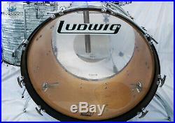 Workhorse! Vintage 1980 Ludwig Classic Drum Set In Sky Blue Pearl