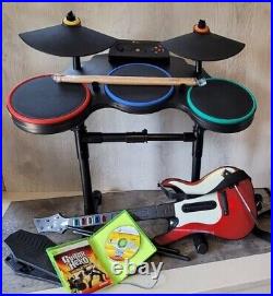 Xbox 360 Guitar Hero World Tour Drum Kit withGuitar & pedal