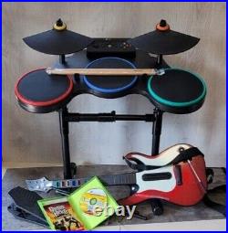 Xbox 360 Guitar Hero World Tour Drum Kit withGuitar & pedal