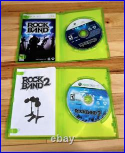 Xbox 360 Rock Band Bundle Drums, Pedal, Guitar, Microphone, Games